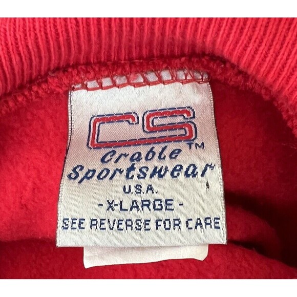 Crable Sportswear Texas Tech Lubbock Red Raiders Vintage 1980’s Sweatshirt Sz XL - Picture 4 of 6